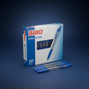 Ballpoint Pens Box of 50 (Blue, Medium)
